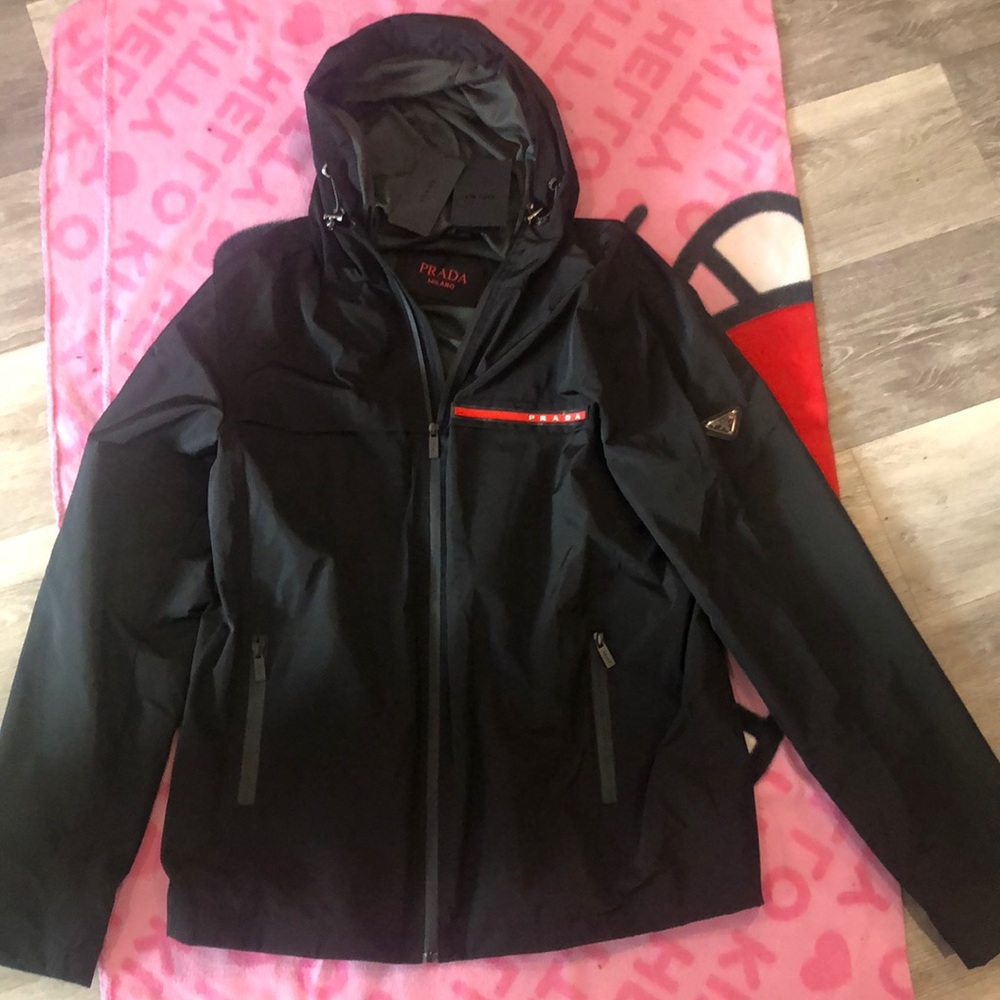 Black Prada fall/winter coat